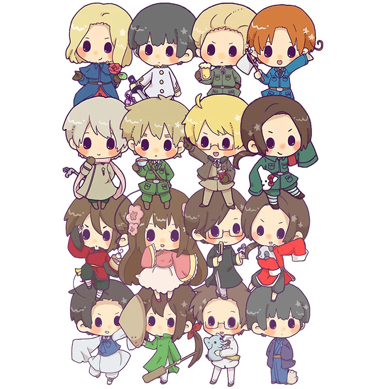 8 шт./компл. аниме Hetalia: Axis Powers мультяшный Брелок с подвеской для косплея |