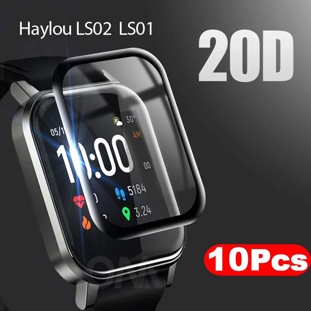 10 шт. 20D полное покрытие мягкая защитная пленка для Xiaomi Haylou LS02 LS01 Смарт часы 2