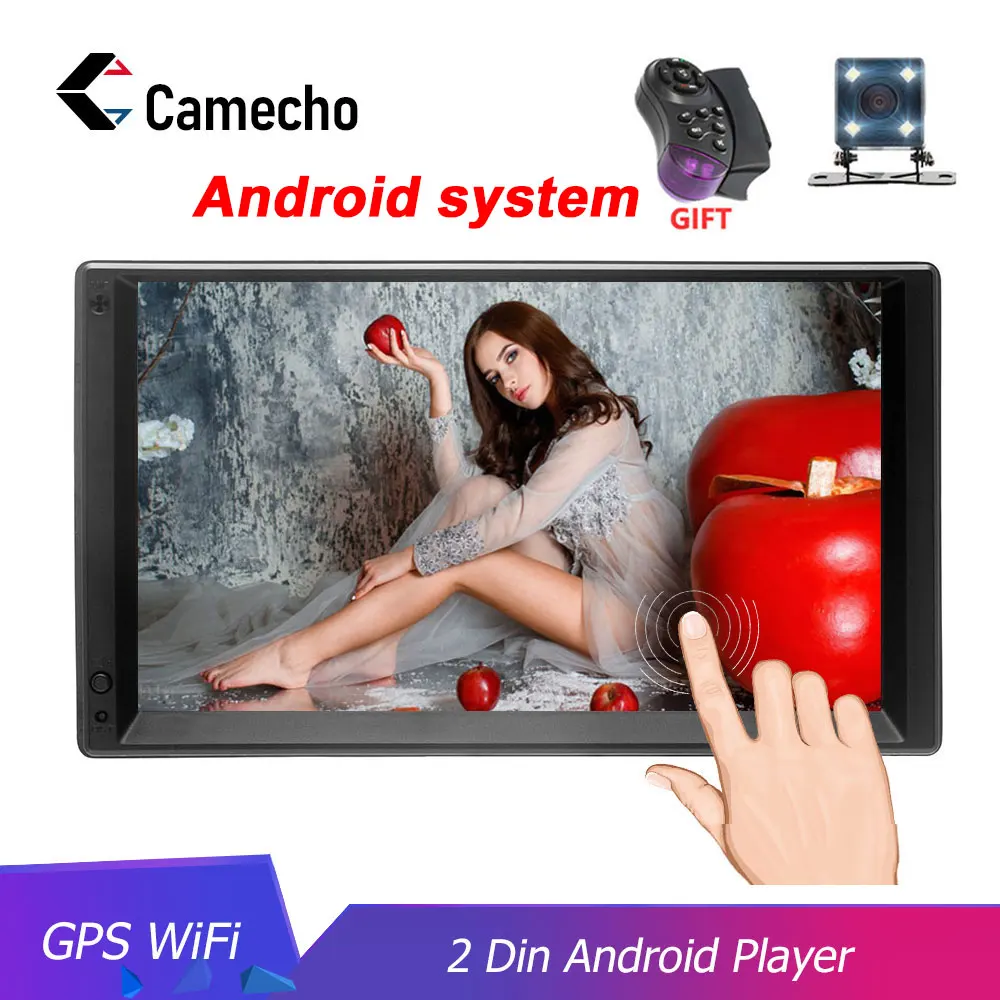 Camecho 2 Din автомагнитола gps навигация 7 &quotAndroid Автомагнитола автомобильный