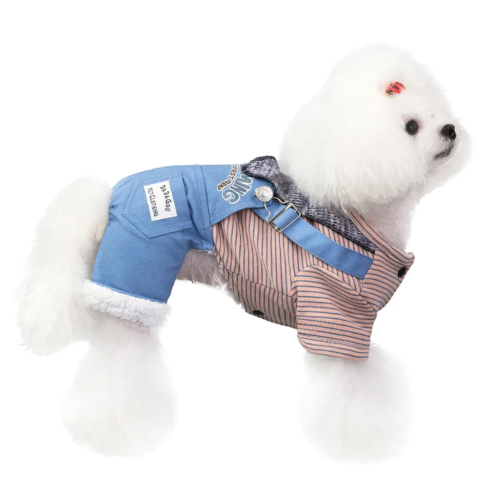 Зимняя одежда для собак теплая мультяшная домашних питомцев толстовки маленьких