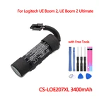 Bluetooth Динамик Батарея CS-LOE207XL для Logitech UE Boom 2, UE бум 2 Ultimate Высокое Качество Батареи AKKU емкостью 3,7 V 3400 мА-ч