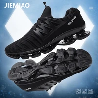 jiemiao blade sole women men sneakers mesh breathable running shoes outdoor comfortable casual gym soprt shoes plus size 36 47