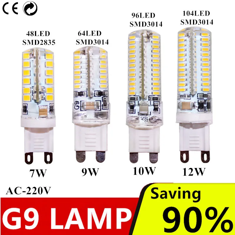 

G9 led 7W 9W 10W 12W AC220V 240V G9 led lamp Led bulb SMD 2835 3014 LED g9 light Replace 30/40W halogen lamp light