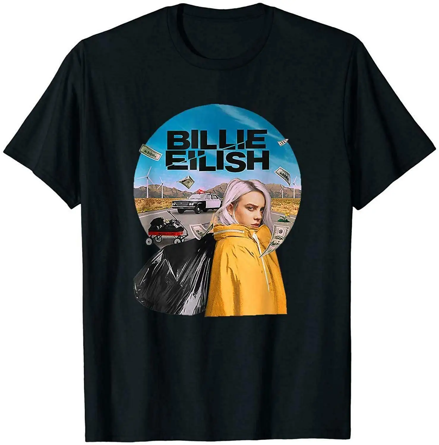 Billie Eilish Bad Guy футболка для мужчин и женщин футболки Мерч с рукавом унисекс топы