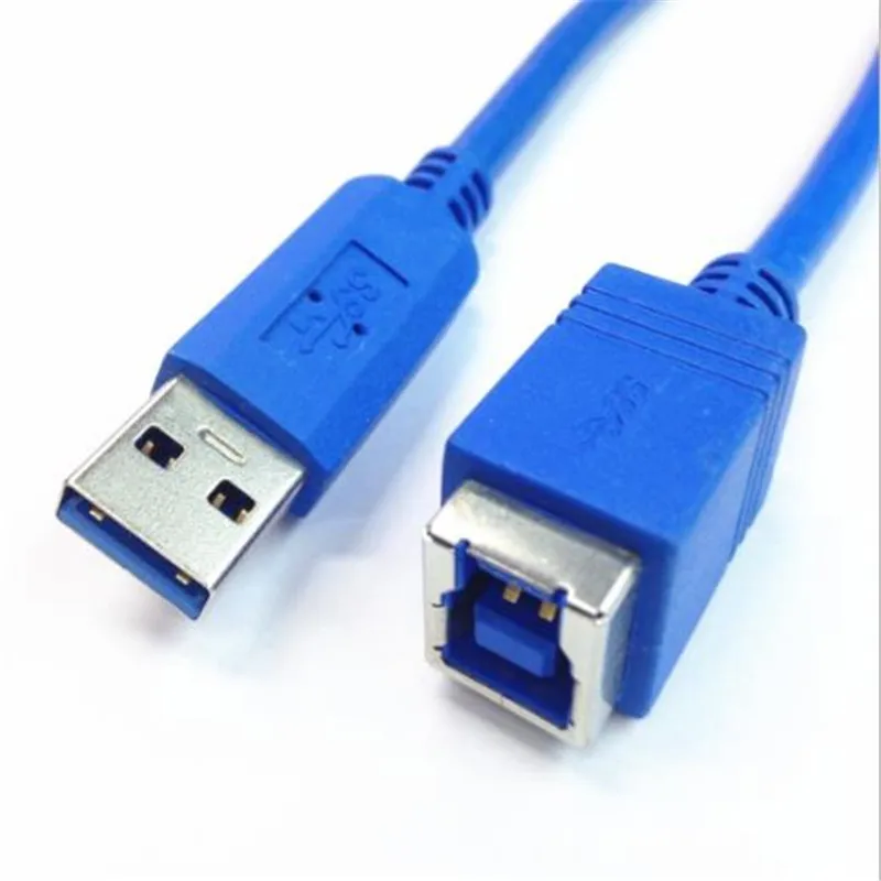 

USB 3.0 B Female USB 3.0 cable USB 3.0 A male to B female data cable 30cm used in the hard disk box printer scanner, etc.;