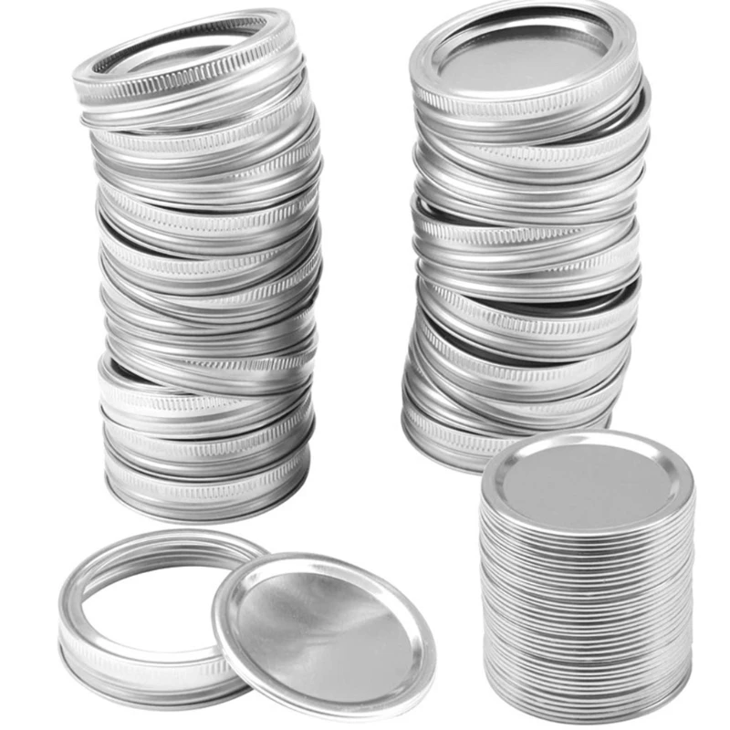 

Canning Lids, Regular Mouth Mason Jar Lids And Bands, Stainless Steel Lids For Mason Jar Wide Mouth 10 Pack 70M (Silver)
