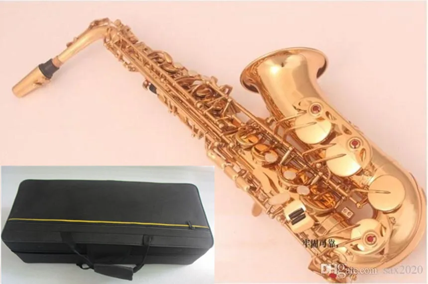 Новый высококачественный инструмент альт-саксофон золотой и чехол | Спорт