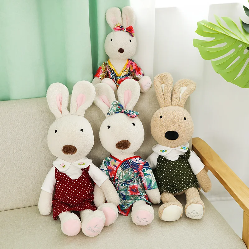 

30-60cm Big Size Toys Kawaii Sugar Rabbit Stuffed Plush Dolls Lovely Dressing Rabbit Toys Christmas Present For Children Gift