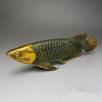 chinese bronze gilt old handwork lucky home decoration handicraft fish