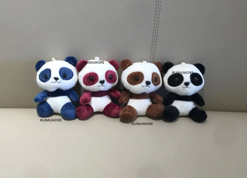 1piece random color Высота каблука 10 см прибл. Новые милые плюшевые игрушки панды, Мини Маленькие куклы аксессуары плюшевые игрушки - Цвет: 1piece random color