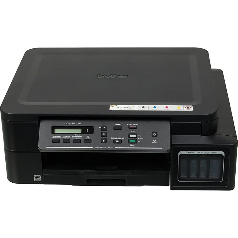 МФУ струйный BROTHER InkBenefit Plus DCP T510W A4 цветной черный [dcpt510wr1]|МФУ мультифункциональное