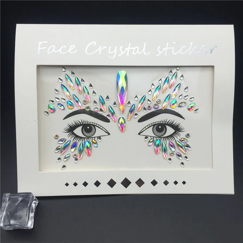 

Face Gems Rhinestone Temporary Tattoo Jewels Festival Party Body Eyes Glitter Stickers Flash Mermaid Temporary Tattoos Sticker
