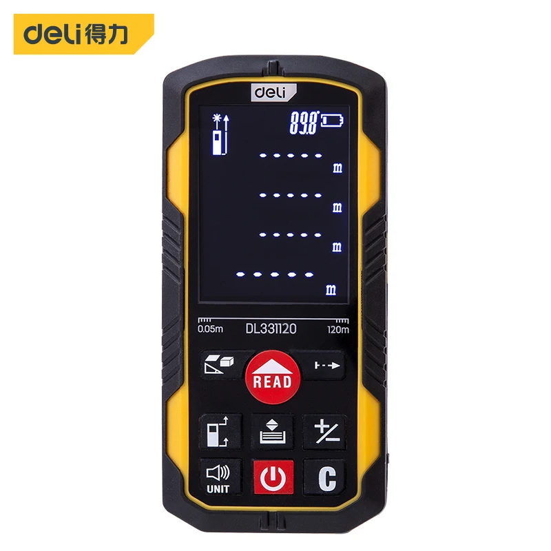 

Deli Voice Lithium Laser Rangefinder Construction Level Goniometer Electronic Measuring Instrument Bubble Level Ruler Digital