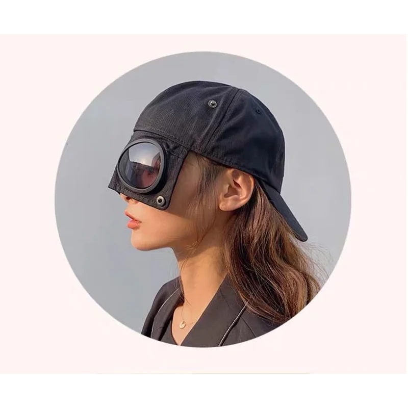 

New Fashion High Quality Men Women Pilot Glasses Duck Hat Fashion Wild Students Street Trend Baseball Cap