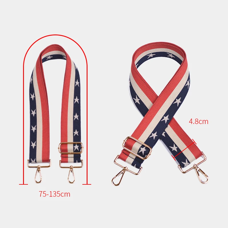 Ellovado Fashion Panelled Women Wide 4.8Cm Bag Strap Shoulder Crossbody Bag Belt Accessories Female Messenger Strap Handle