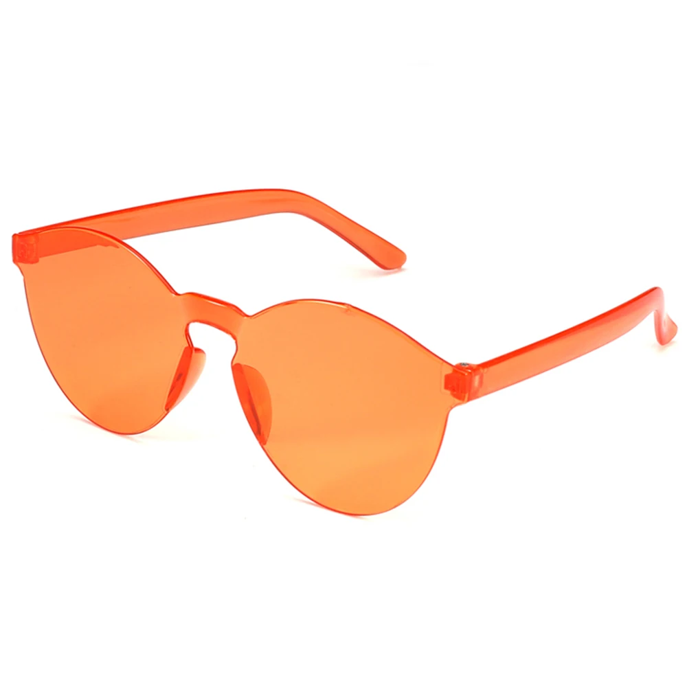 

1 Pc Trends Jelly Color Sunglasses European and American Fashion Rimless Gradient Sun Glasses Shades Frameless Eyeglasses