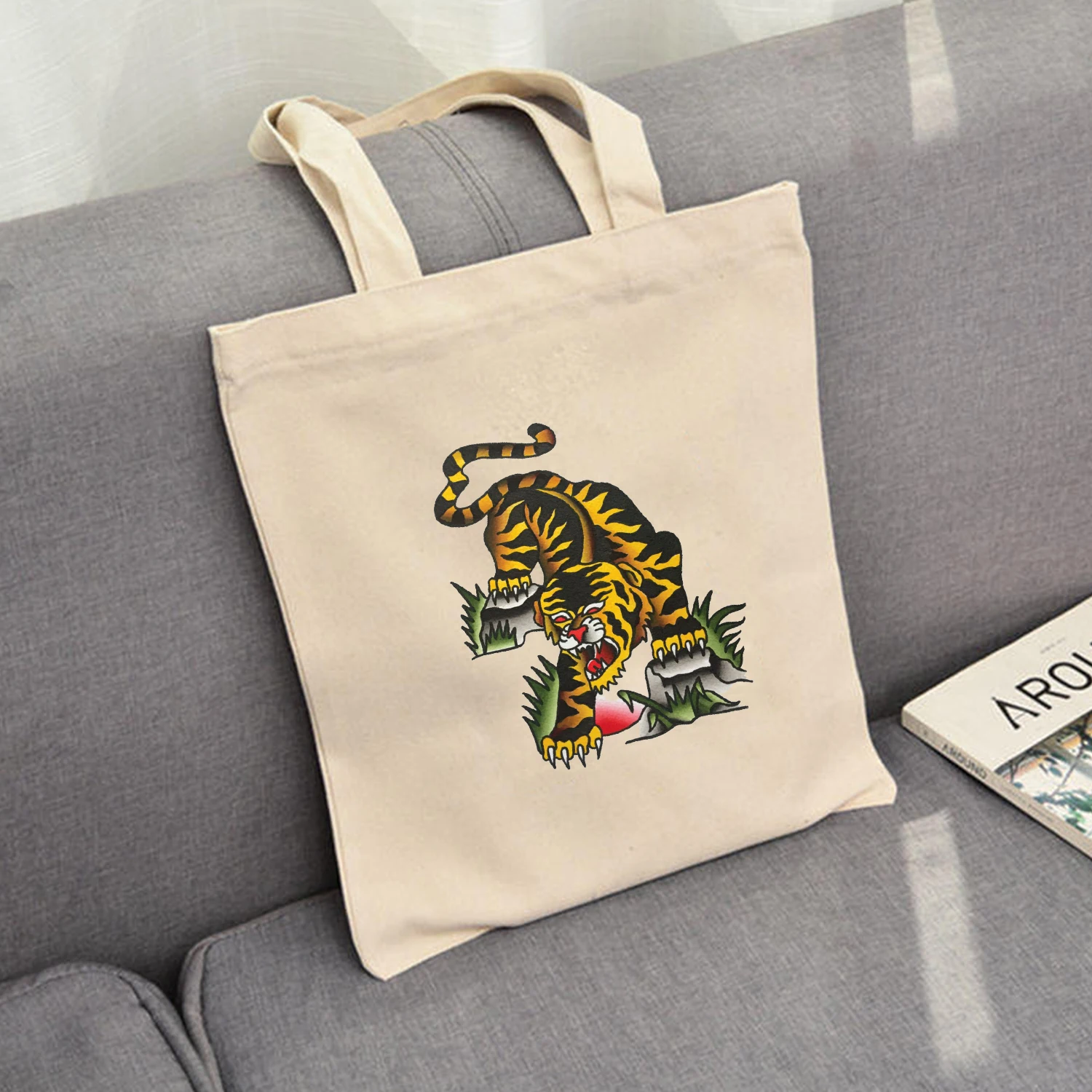 

Japan Style Canvas Bag Womens Casual Large Capacity Tote Shopping Bag Vintage Fashion Harajuku Womens Shoulder Bag Ulzzang Men