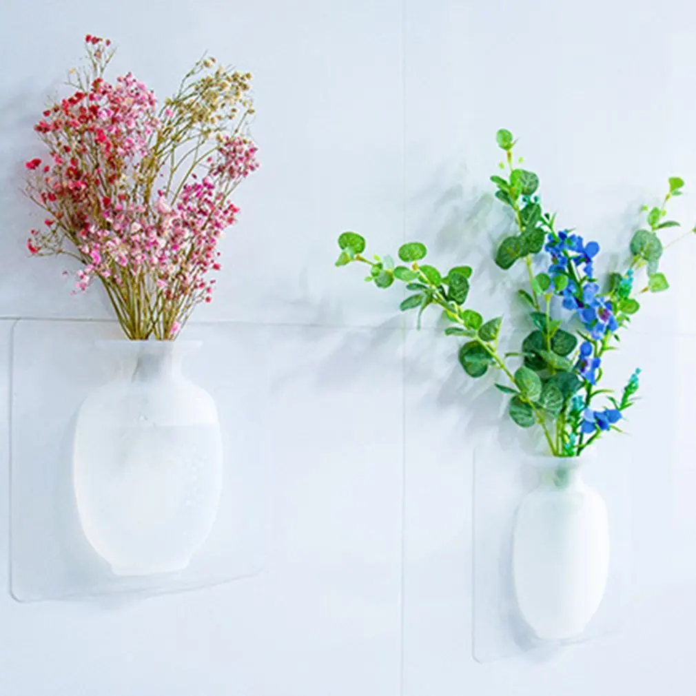 Adsorption Magic Silicone Vase Stick Wall Hanging Stickers Glass Refrigerator No Trace Plastic Sticker | Дом и сад