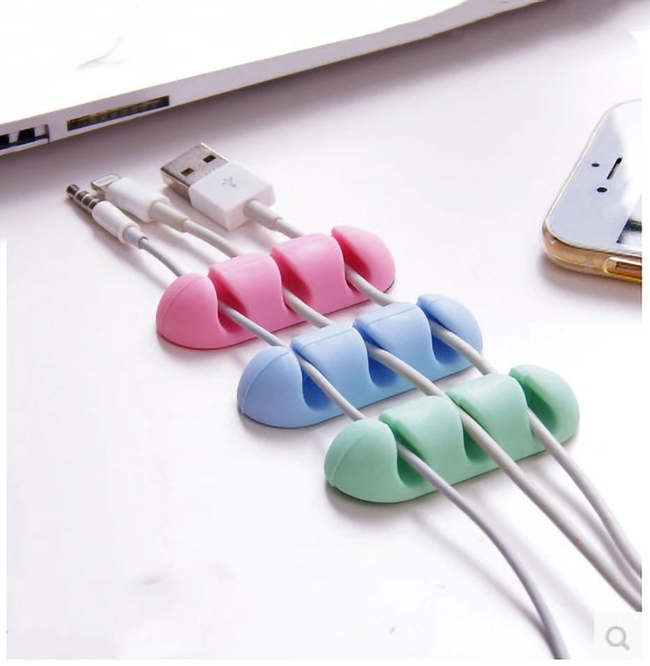 2 шт. силиконовые зажимы-держатели для кабелей | Дом и сад