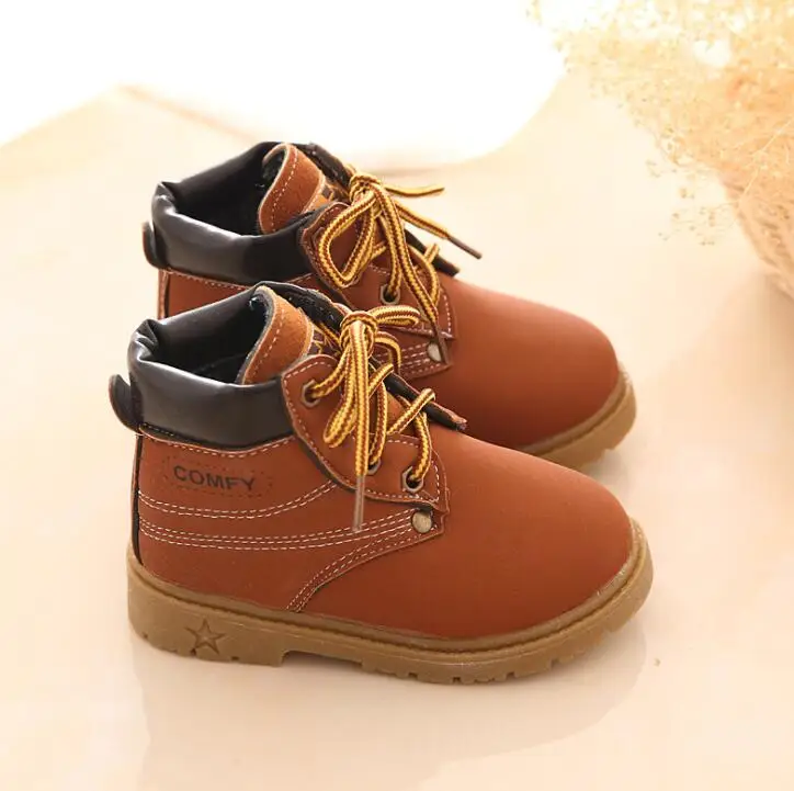 Осень-зима детей ботильоны для девочек ботинки martin мальчиков Плюшевые Теплые