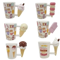 cartoon ice cream handgrip ceramics mugs coffee mug milk tea office cups drinkware the best birthday gift