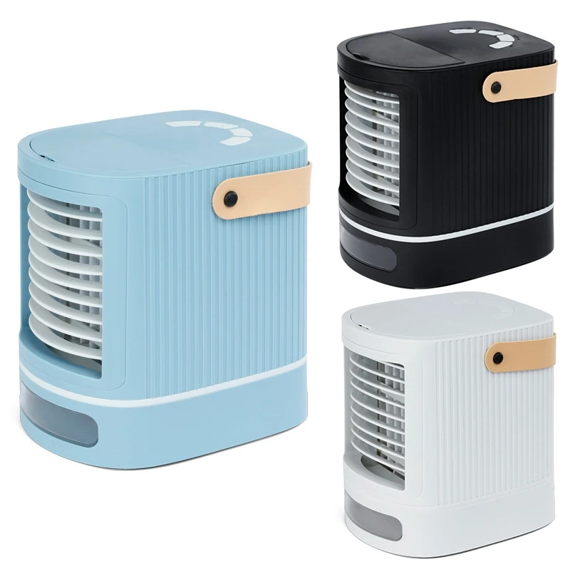 

7LED Mini Air Conditioner Fans USB Portable Air Cooler Conditiioner Table Mini Fan for Office Home Kitchen