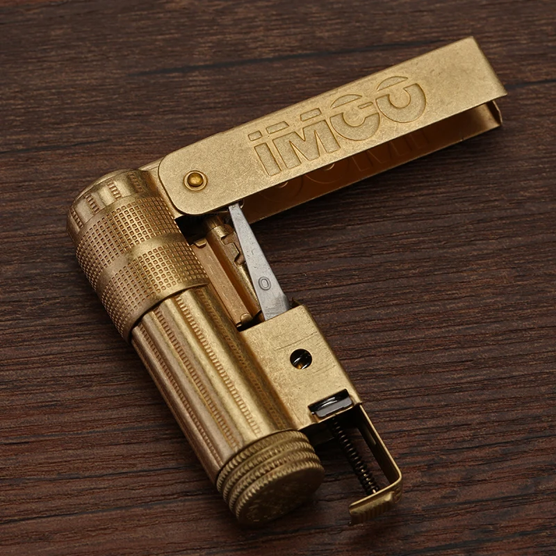 

IMCO 6700 Classic Copper Lighter Gasonlion Vintage Style Kerosene Lighter Mill Wheel Lighter Gift For Men Cigarette Accessories