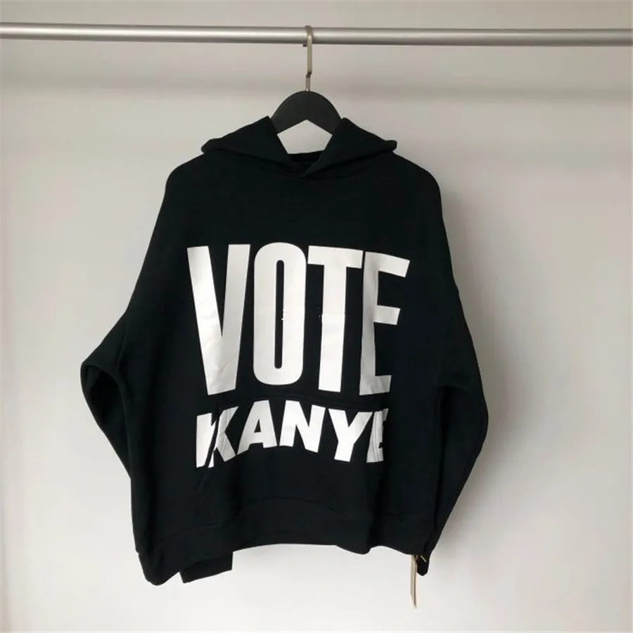 

Толстовка с капюшоном Kanye West сезон 6, мужские и женские пуловеры с принтом VOTE KANYE, свитшоты оверсайз высокого качества 1:1