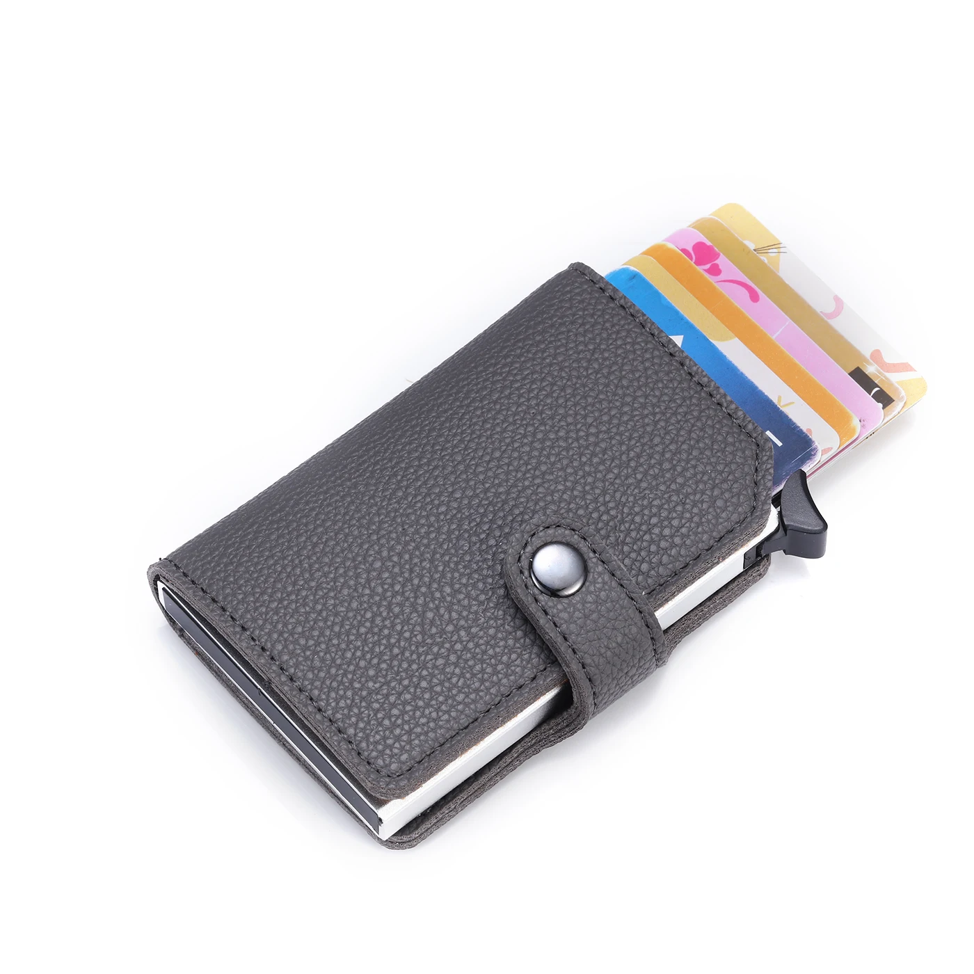 Bycobecy Rfid новая кнопка Блокировка защита для мужчин кредитный держатель карт из