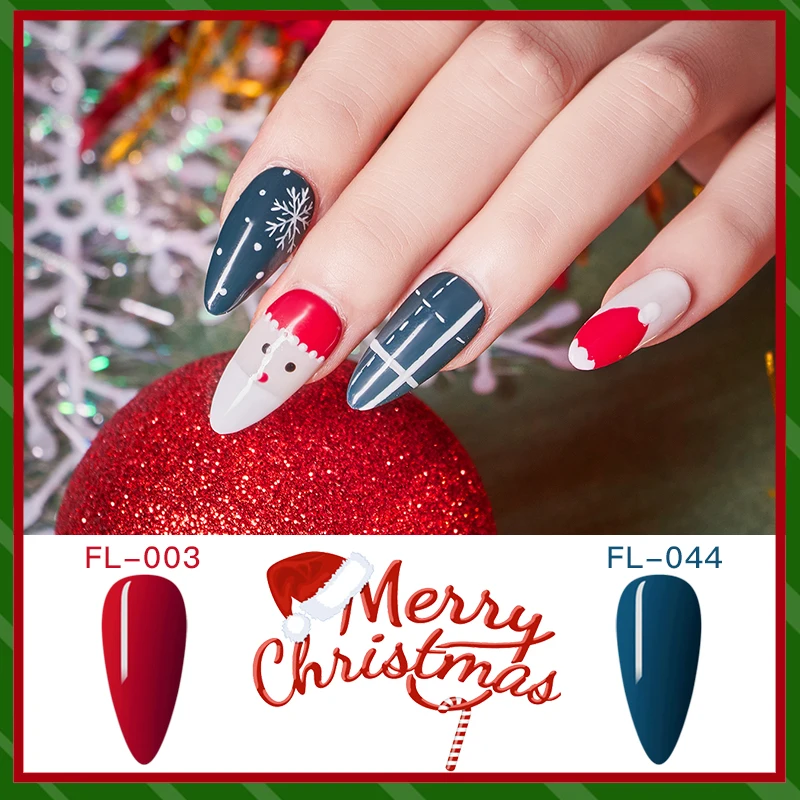 FOURLILY 5 мл Рождественский цветной УФ-гель голографический блеск Полупостоянный