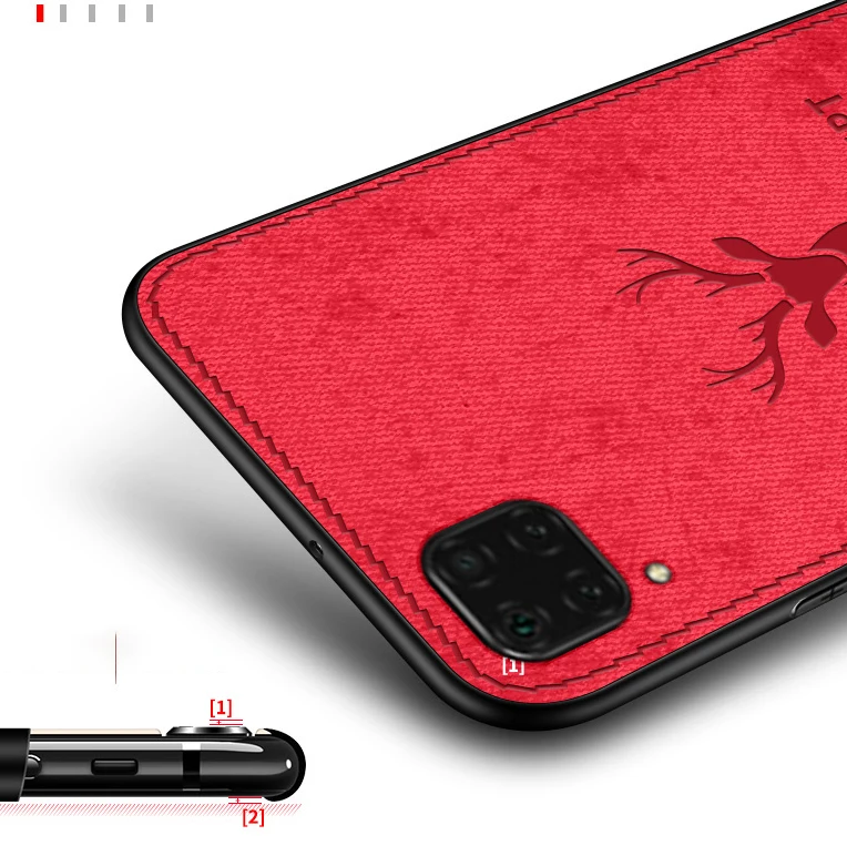 Тканевый чехол с текстурой для Huawei P40 Lite E 5G P20 P30 Pro P Smart Plus 2019 Z S Nova 3 3i 5T 7i олень