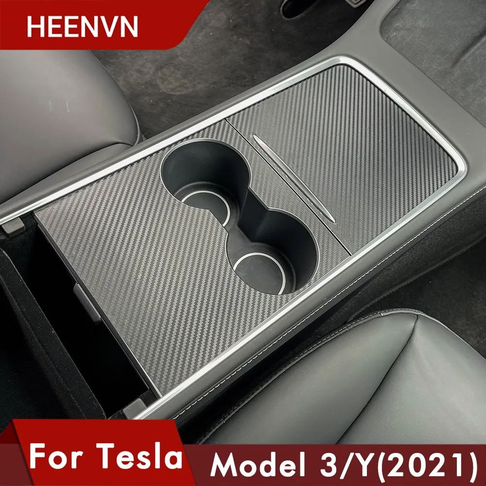 

Newest Model3 Central Control Panel Stickers For Tesla Model 3 2021 Center Console Accessories For Tesla Model Y Carbon Fiber