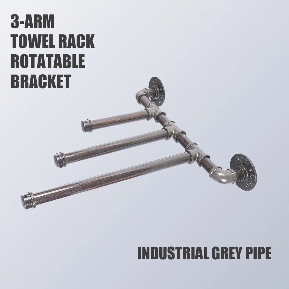 Настенный промышленный 3-Arm поворотный вешалка для полотенец сверхмощный