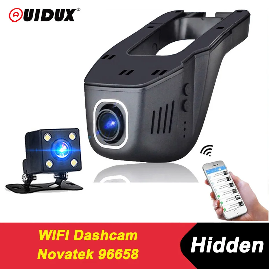 Видеорегистратор автомобильный QUIDUX Wi Fi Full HD 1080P 30 кадров/с|novatek 96658|dual lens dvrdual |