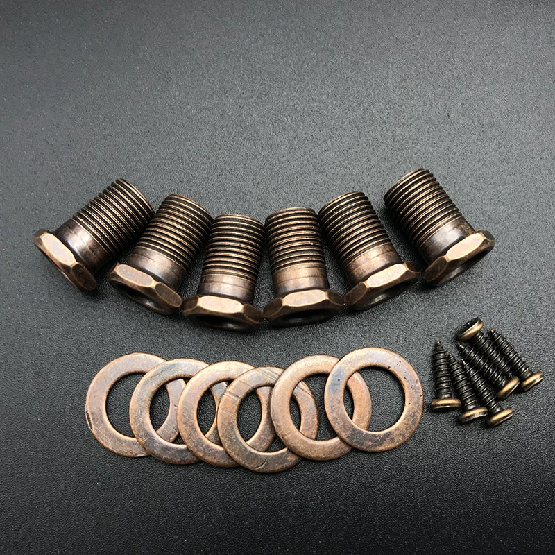 18 шт. головка гитарного станка красная бронзовая струнная Настройка колышки