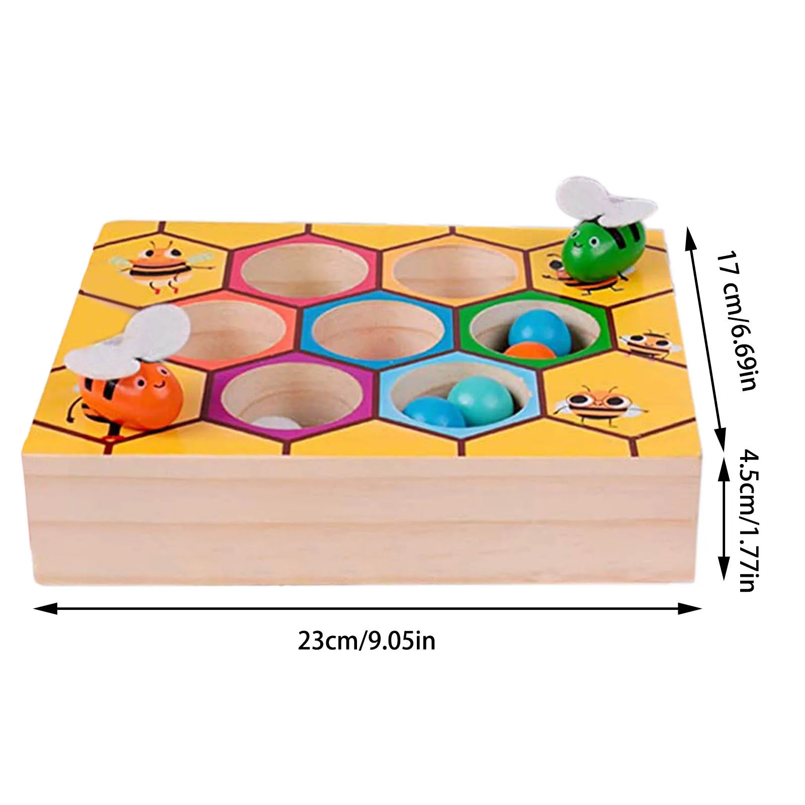 

Hot Wooden Leaning Educatinal Toys Children Montessori Early Education Beehive Game Childhood Color Cognitive Clip Small Bee Toy