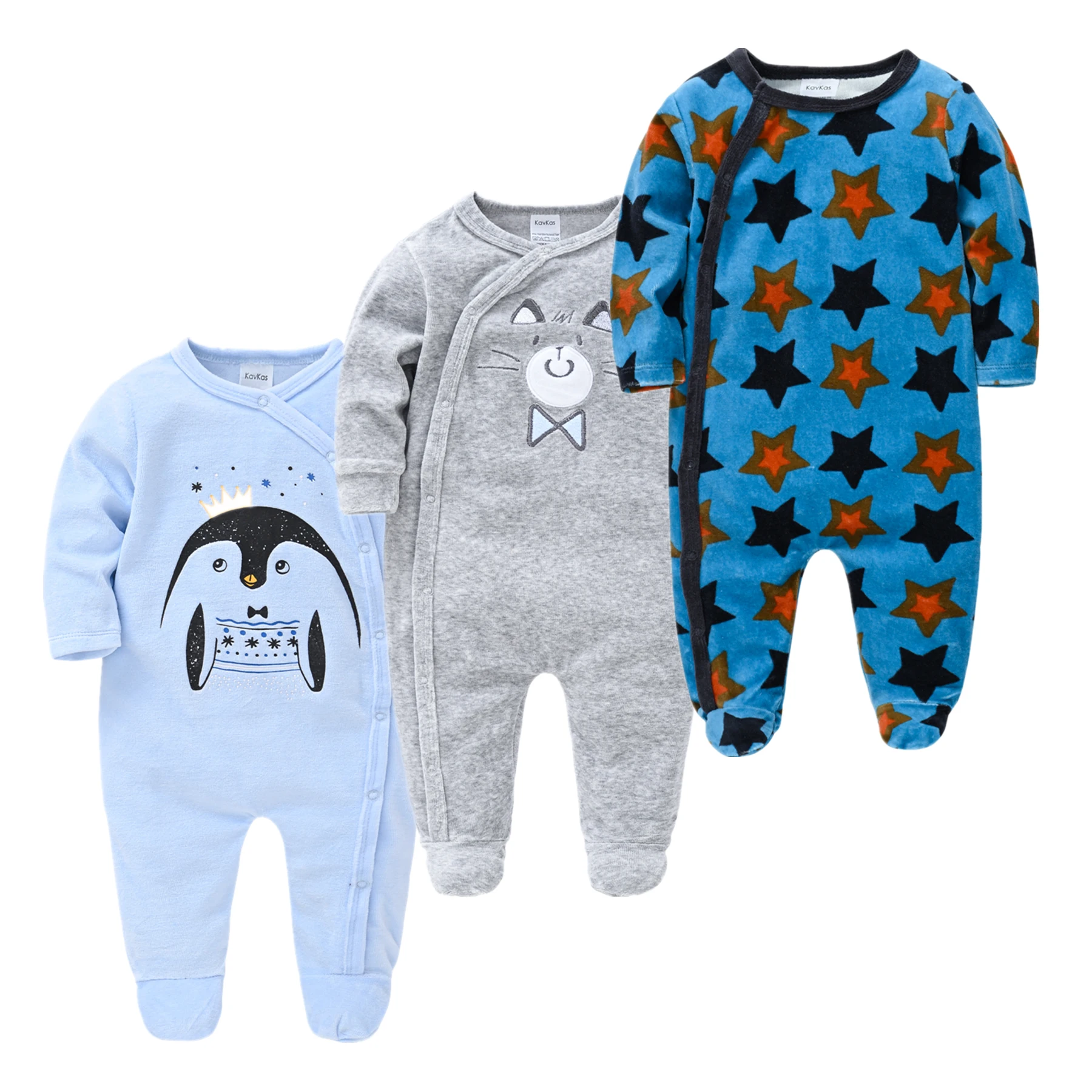 Пижама для новорожденных девочек 3 шт. на осень/зиму |