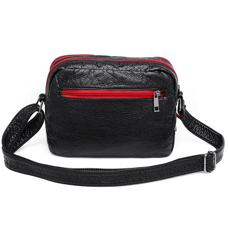 Повседневная женская сумка через плечо из мягкой искусственной кожи с