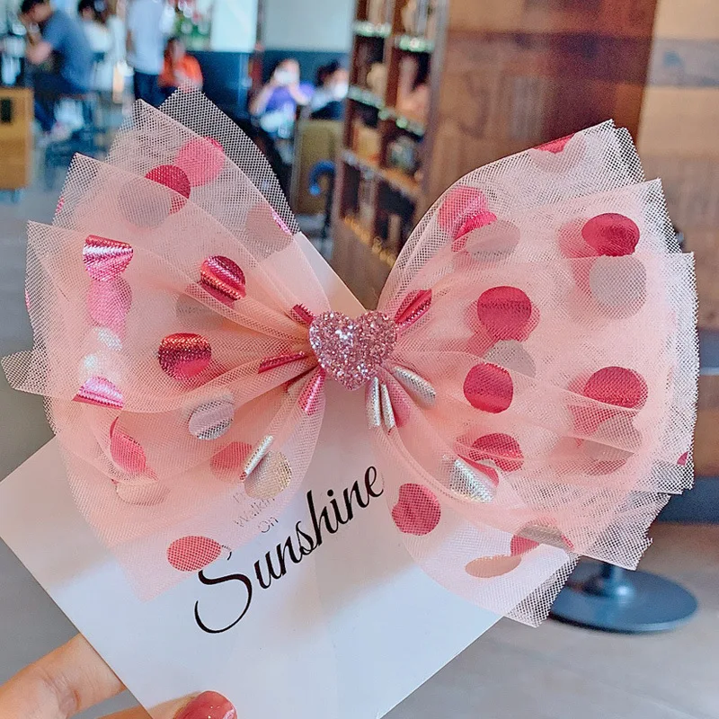 Заколка для волос Детская в горошек цвет ассортименте| |