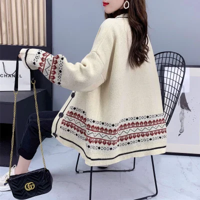 

2021 новая свободная верхняя одежда с V-образным вырезом в Корейском стиле