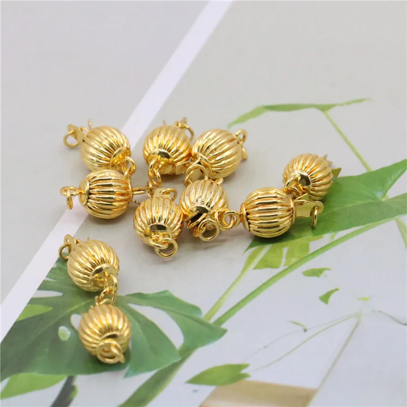 Бесплатная доставка позолоченная застежка оптовая продажа 10 шт 8 мм аксессуары Diy