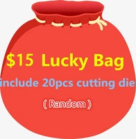 diyarts 20pcs metal cutting dies 15 lucky bag for craft scrapbooking high quality surprise gift card making decoration