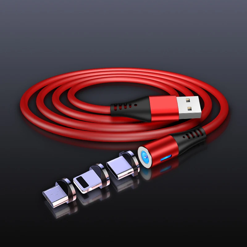 Магнитный кабель из жидкого силикона Micro USB Type C для зарядки телефона iPhone Samsung Huawei