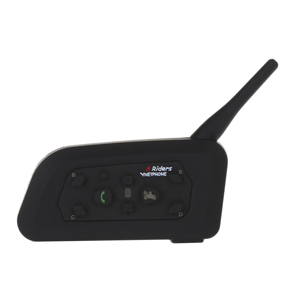 Домофон V6 Multi BT 2 шт. 1200 м для мотоциклетного шлема Bluetooth внутренняя связь