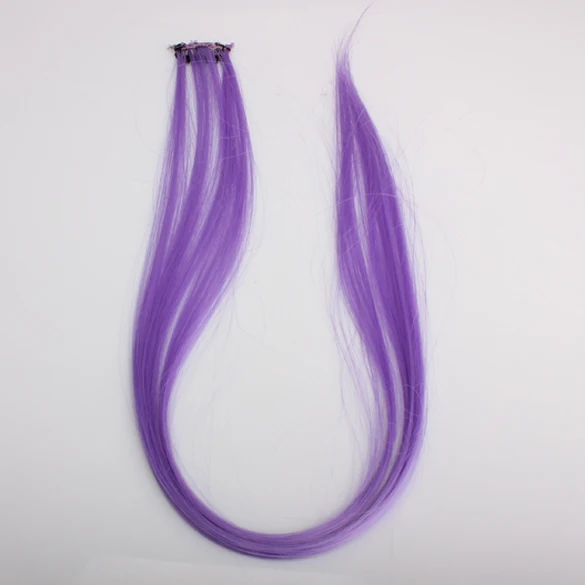 Цветные Синтетические Искусственные монолитные Омбре искусственные фиолетовые