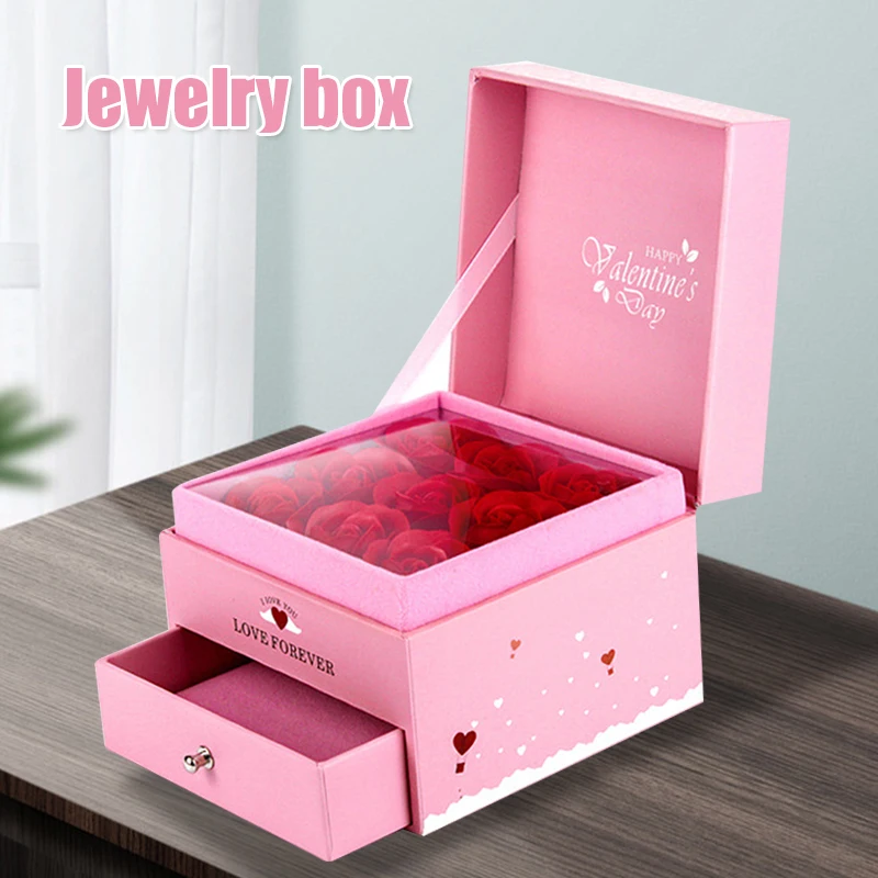 

Свадебная подарочная коробка для ювелирных изделий, коробка для розы, рождественский подарок, женвечерние на день рождения, подарок для мам...