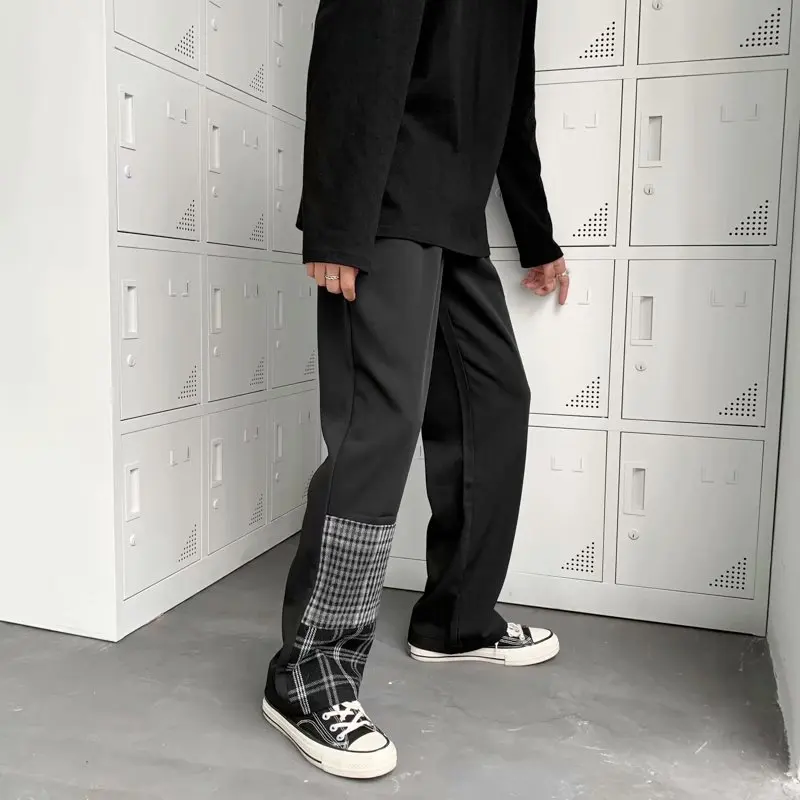 

Men Autumn Solid Casual 2020 Straight Leg Pants Mens Woman Loose Jogger Bottoms Male Korean Fashions Oversize Toursers