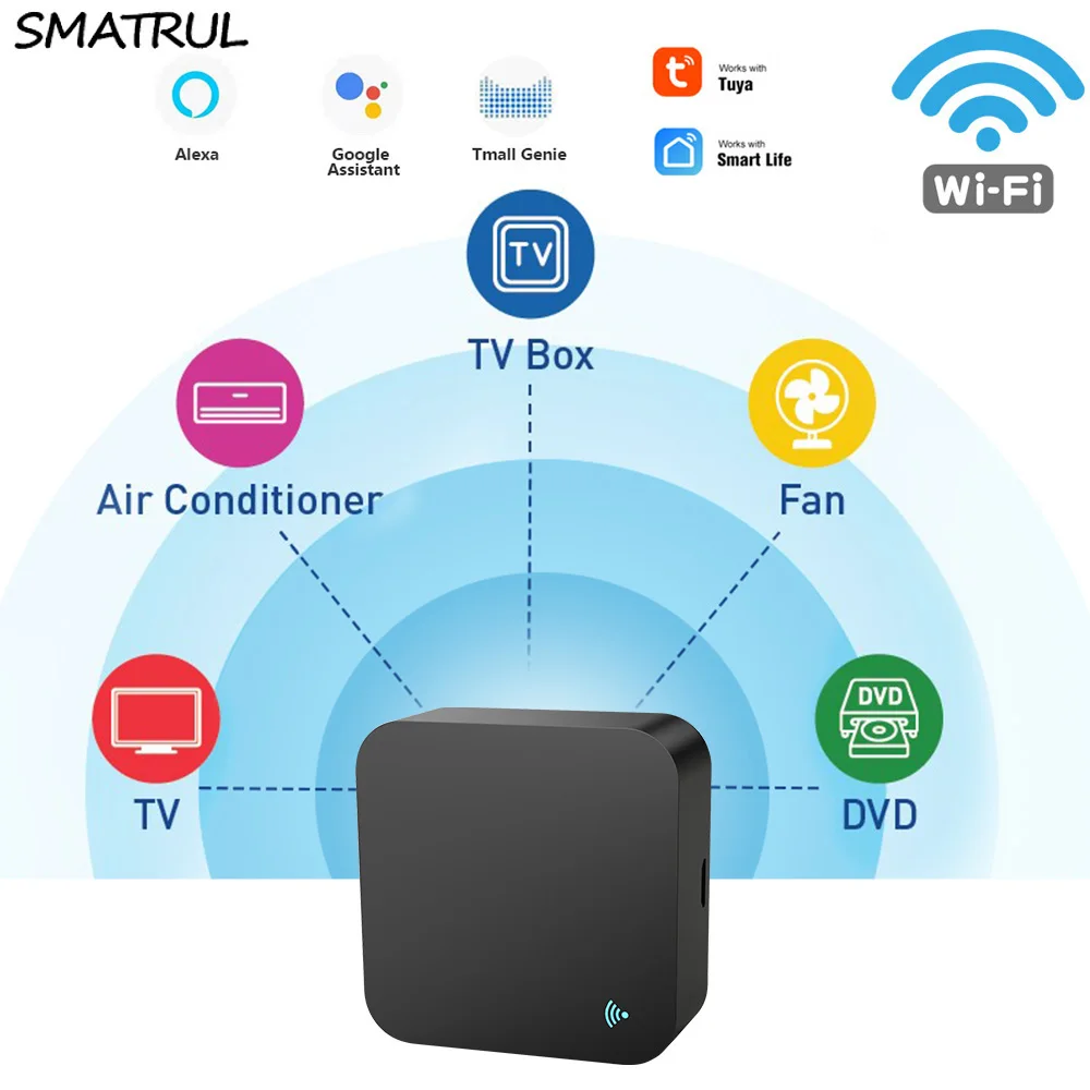 

SMATRUL Tuya WiFi IR Remote Control For Air Conditioner TV DVD Etc Smart Home Infrared Universal Controller Alexa Google Home