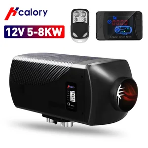 Автомобильный обогреватель HCalory 5-8 кВт, 12 В, дизельный Обогреватель для грузовиков, домов на колесах, лодок, автобусов, переключатель с ЖК-монитором, пульт дистанционного управления, глушитель