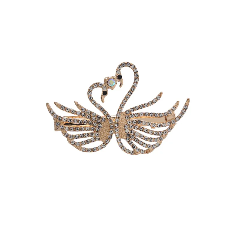 

The new Korean temperament swan hairpin simple and elegant rhinestone Liu seaside clip girl top clip net red hairpin headdress